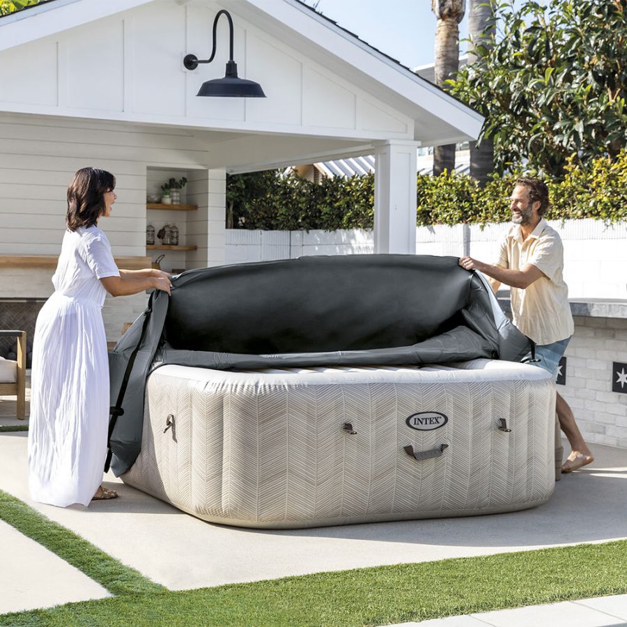 Couverture thermique spa carré 6 places