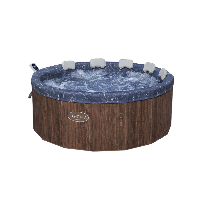 Spa semi rigide rond Lay-Z-Spa Toronto Smart AirJet Thermacore avec WiFi 5-7 personnes